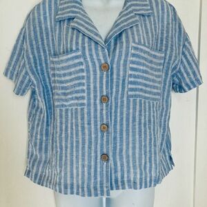 Mojito Collection Los Angeles Premium Linen Brand Camp Shirt NWT MED $78 Retail